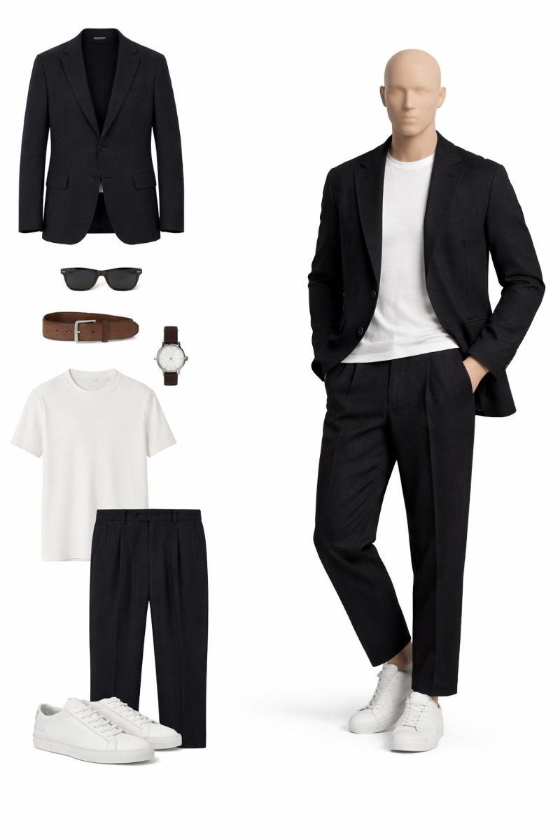 How to Style a Black Suit: 9 Easy Black Suit Combinations 31 black suit combination 11