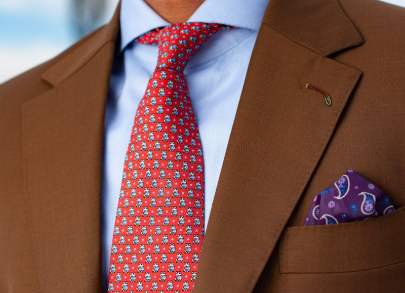 brown suit and blue shirt 1a2