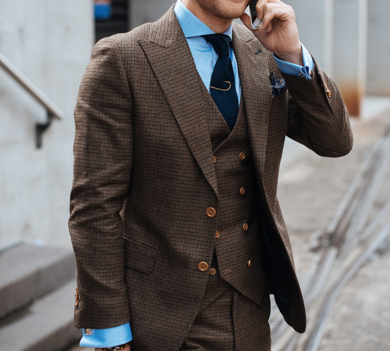 brown suit and blue shirt 1a4