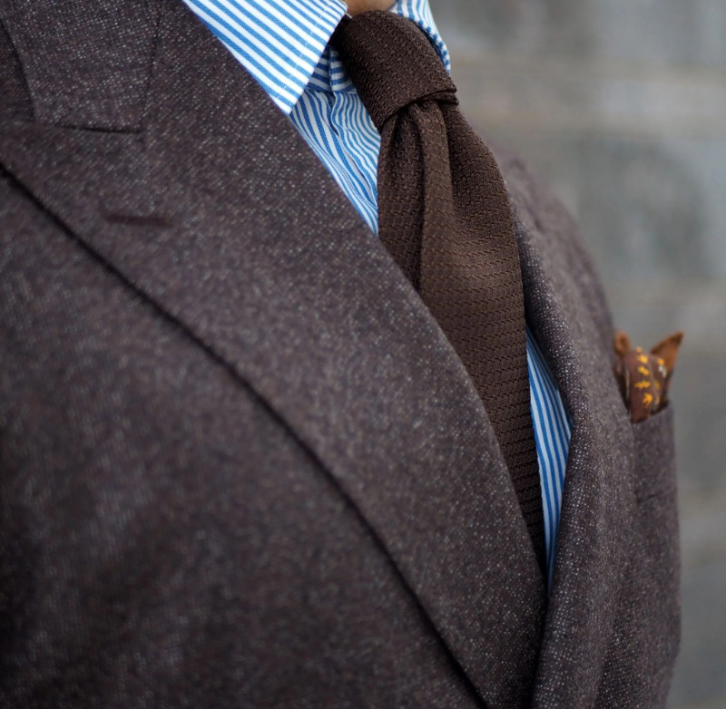 brown suit and blue shirt 1a5