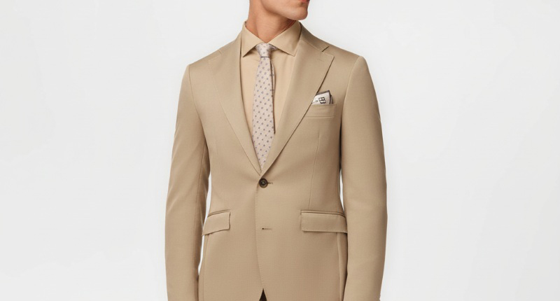 brown suit beige shirt 1a2