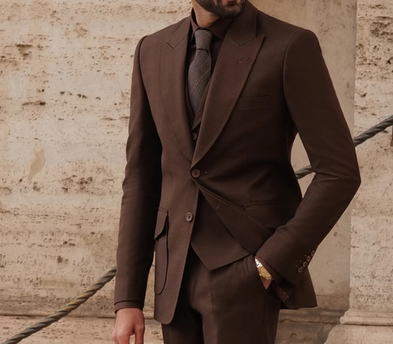 brown suit brown shirt 1a5