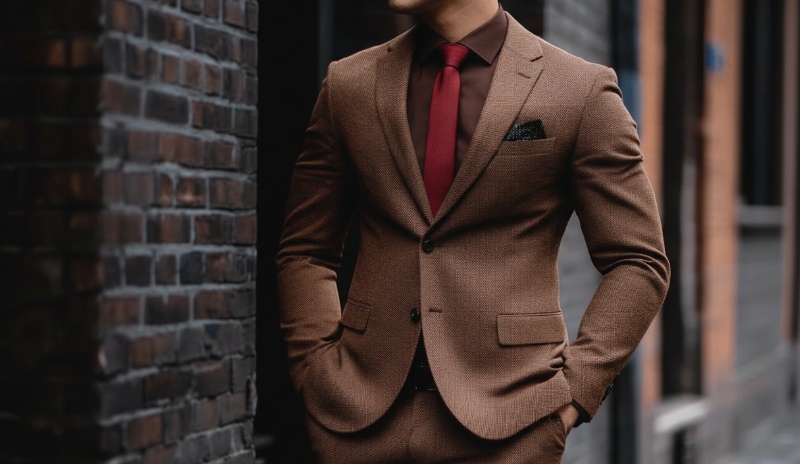brown suit brown shirt 1a6