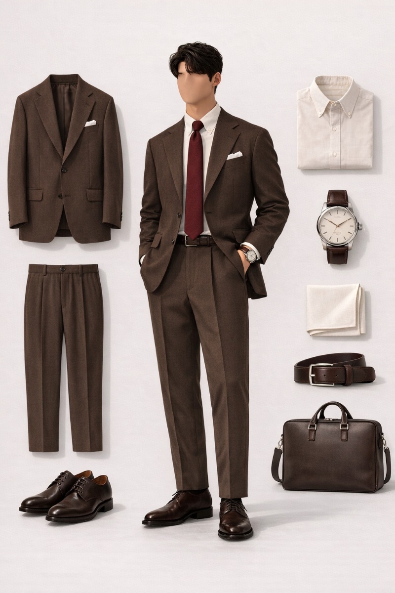 Brown Suit Combinations: How to Style Brown Suit like a Gentleman 35 brown suit combinations f1