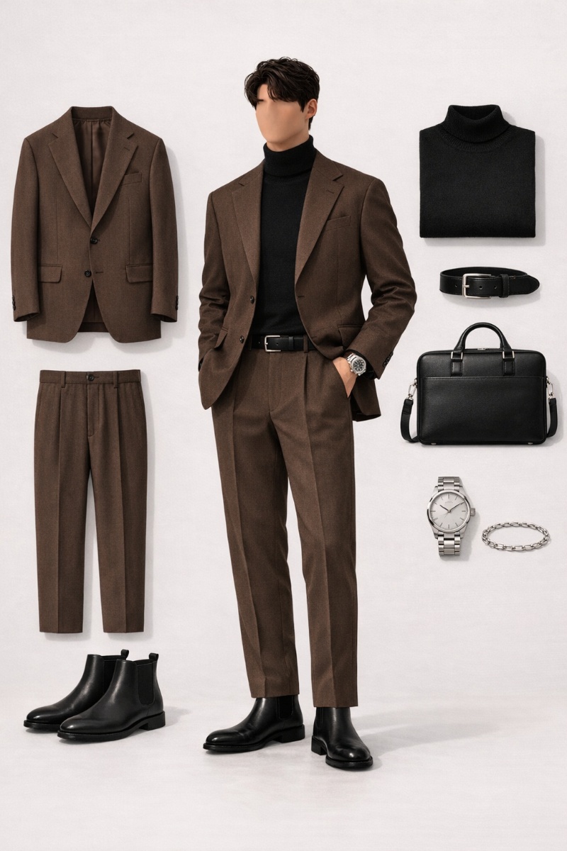 Brown Suit Combinations: How to Style Brown Suit like a Gentleman 37 brown suit combinations f3