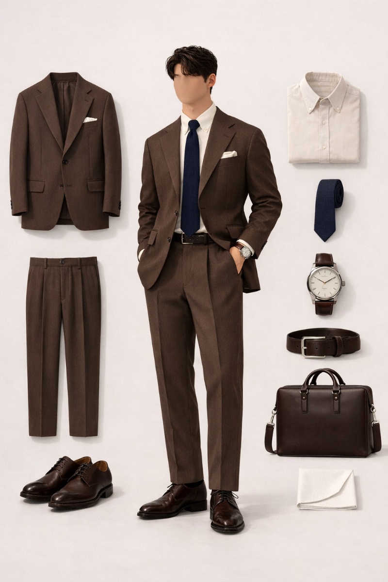 Brown Suit Combinations: How to Style Brown Suit like a Gentleman 50 brown suit combinations f7