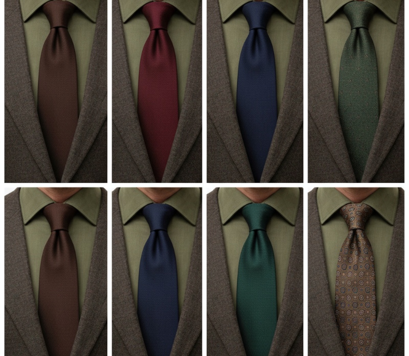 brown suit green shirt 1a5