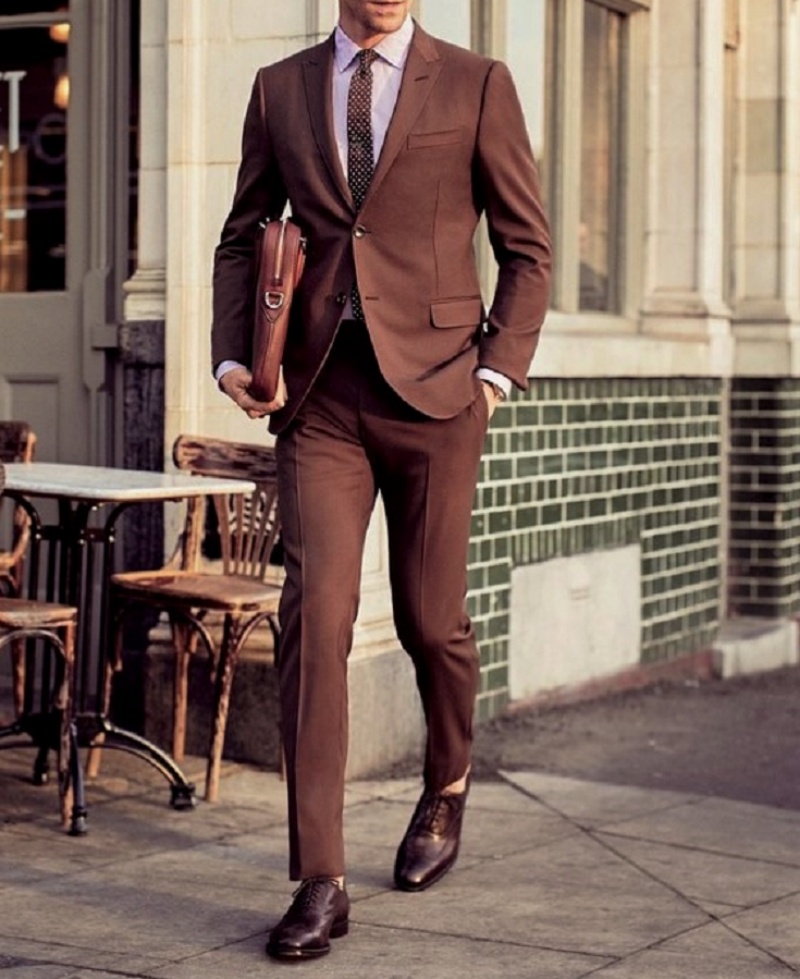 brown suit pink shirt 1b