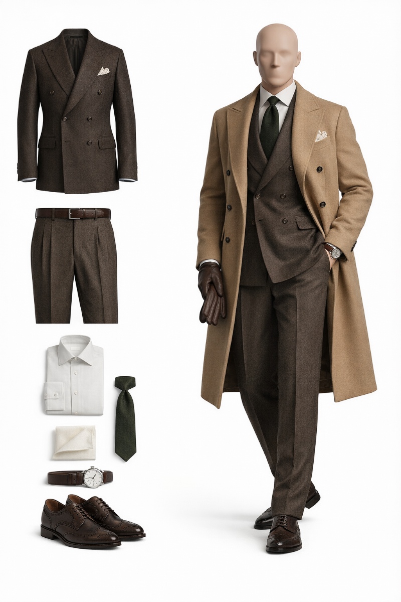 brown suit white shirt 5