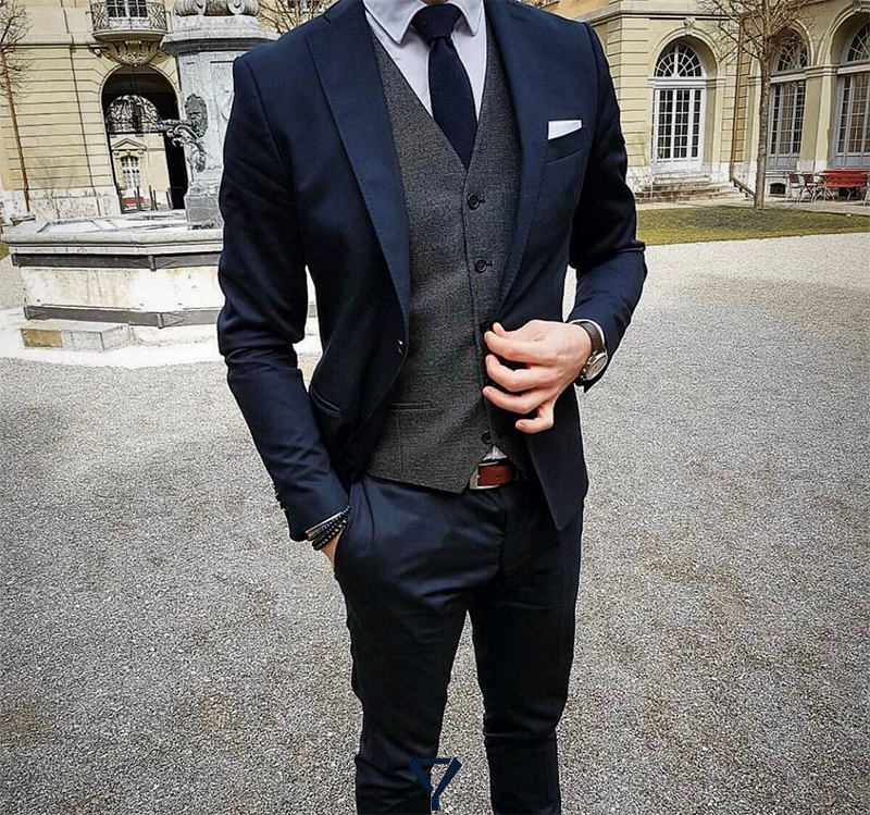 how to style a navy suit 18