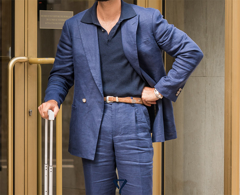 how to style a navy suit 23