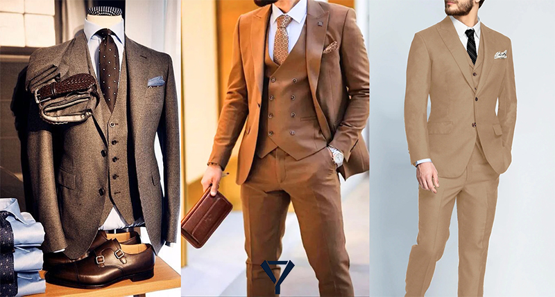 how to wear a brown suit 1