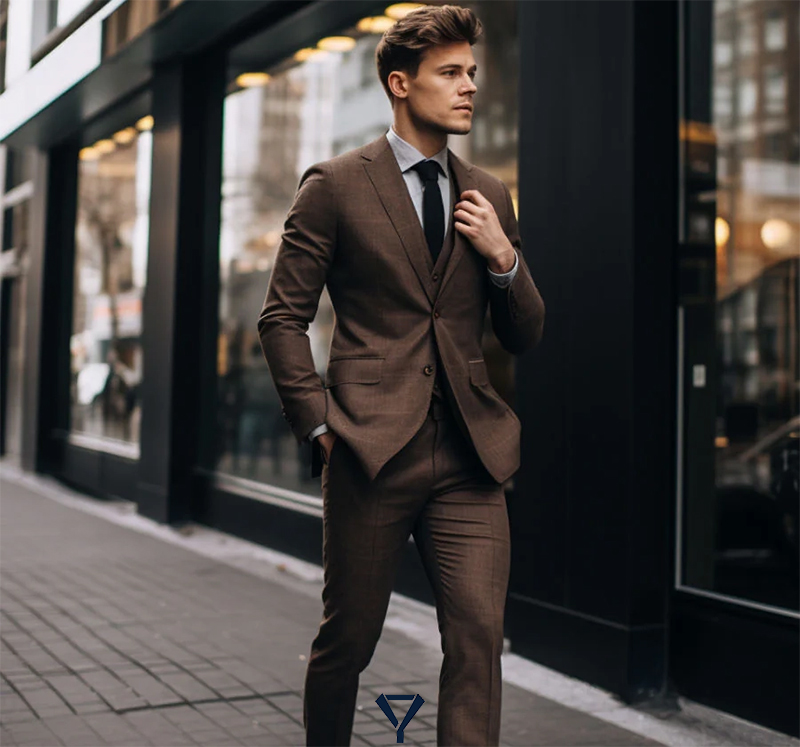how to wear a brown suit 10