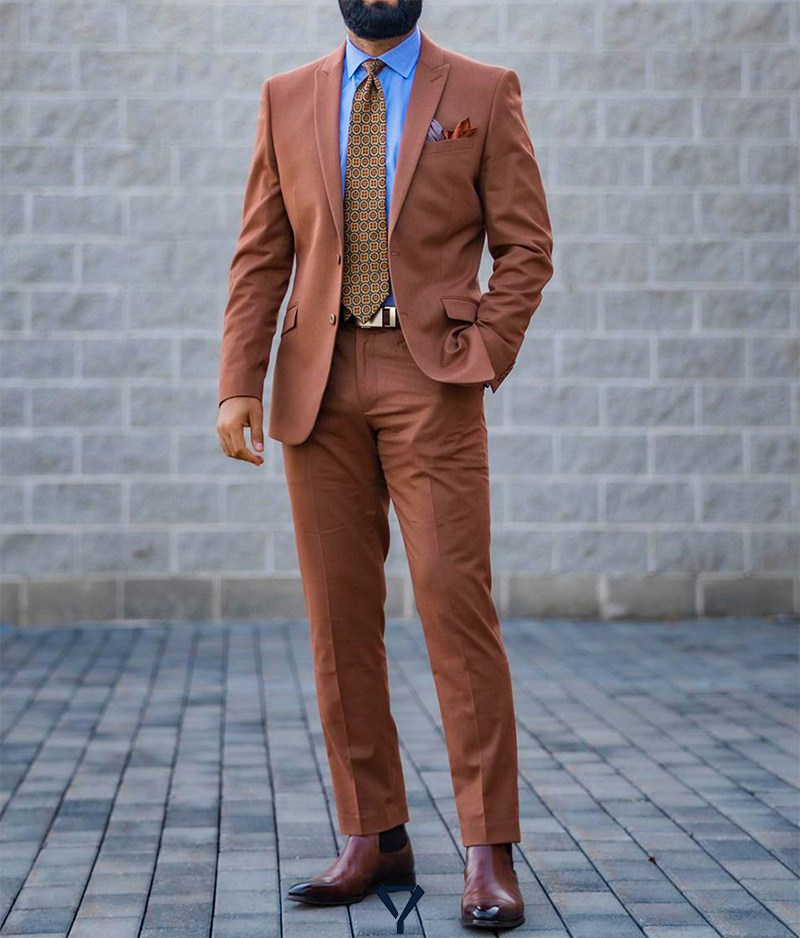 how to wear a brown suit 3