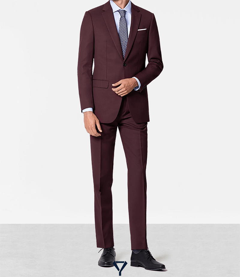 how to wear a burgundy suit 10