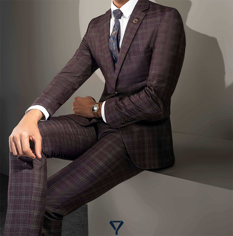 how to wear a burgundy suit 13