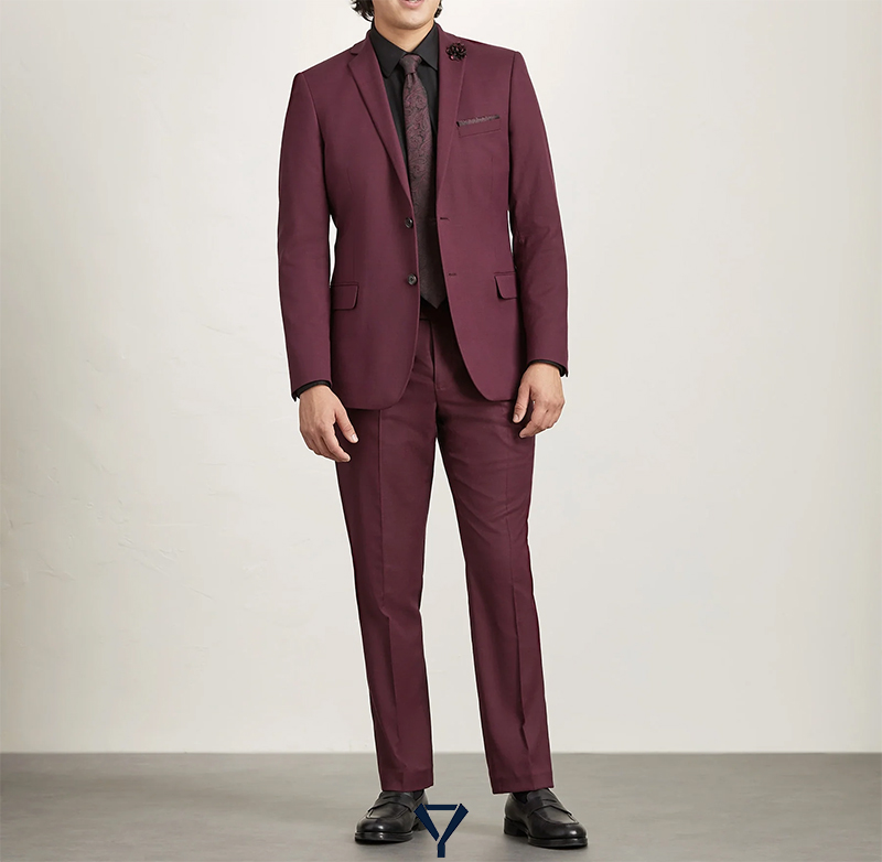 how to wear a burgundy suit 20