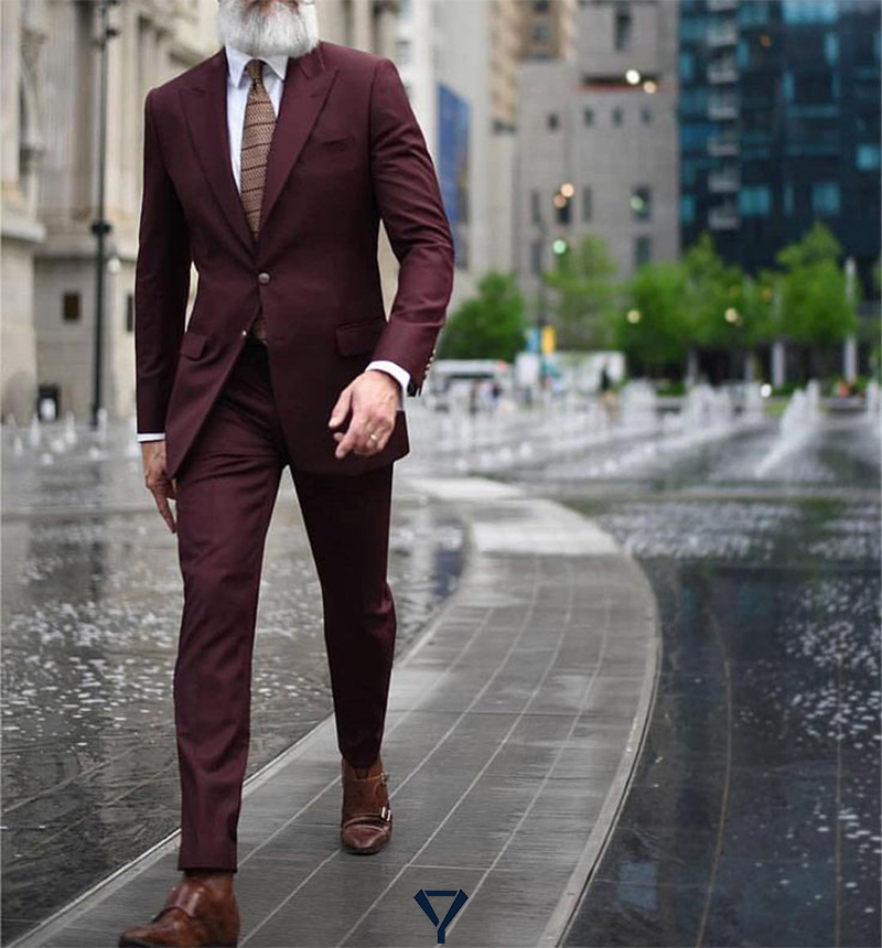how to wear a burgundy suit 21