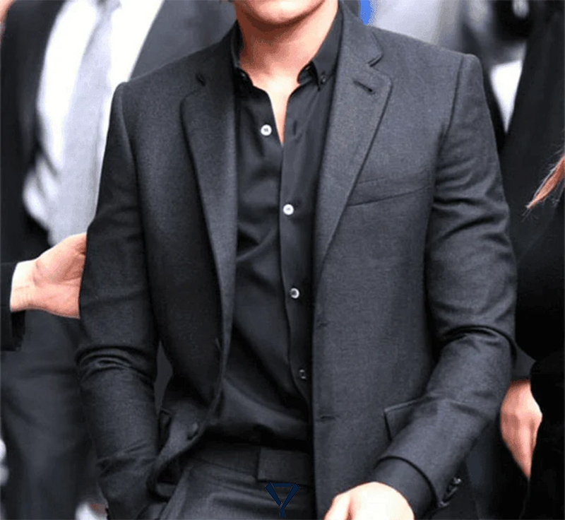 how to wear a charcoal suit 9