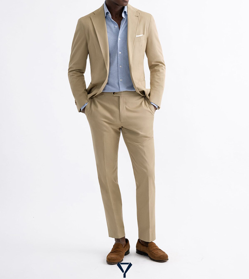 how to wear a tan suit 6