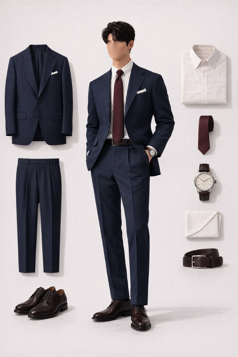 navy blue suit combinations 2
