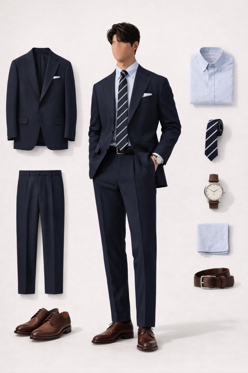 navy blue suit combinations 3