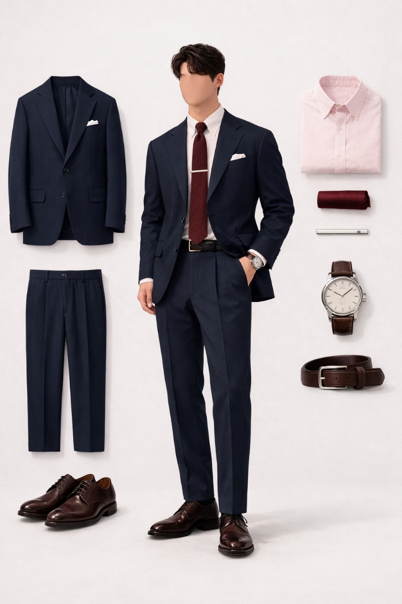 navy blue suit combinations 4