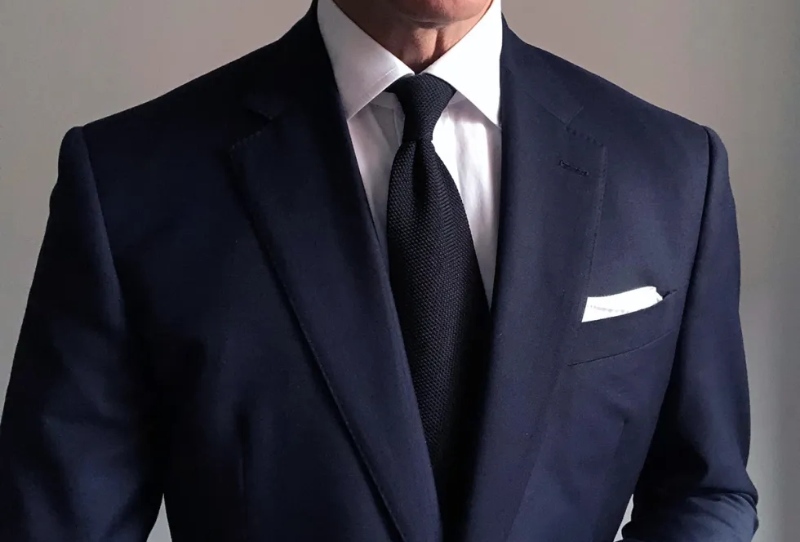 navy suit and white shirt 1