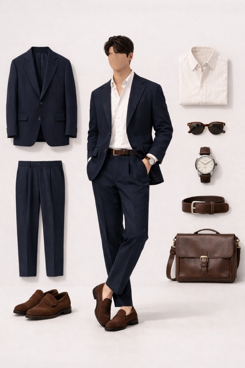 navy suit and white shirt 10