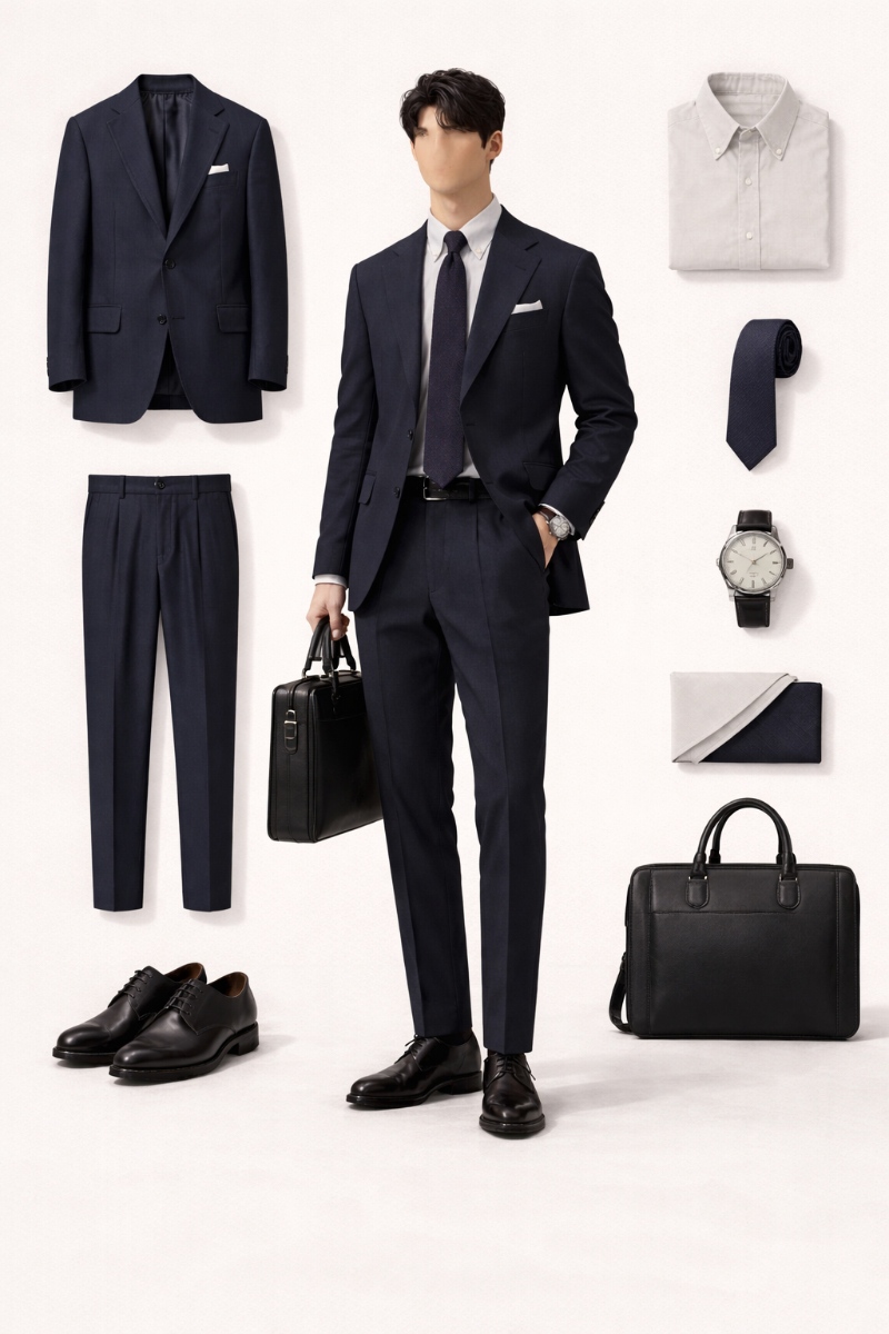 6 Easy Ways to Style the Navy Suit Gray Shirt Combinations 16 navy suit gray shirt 2