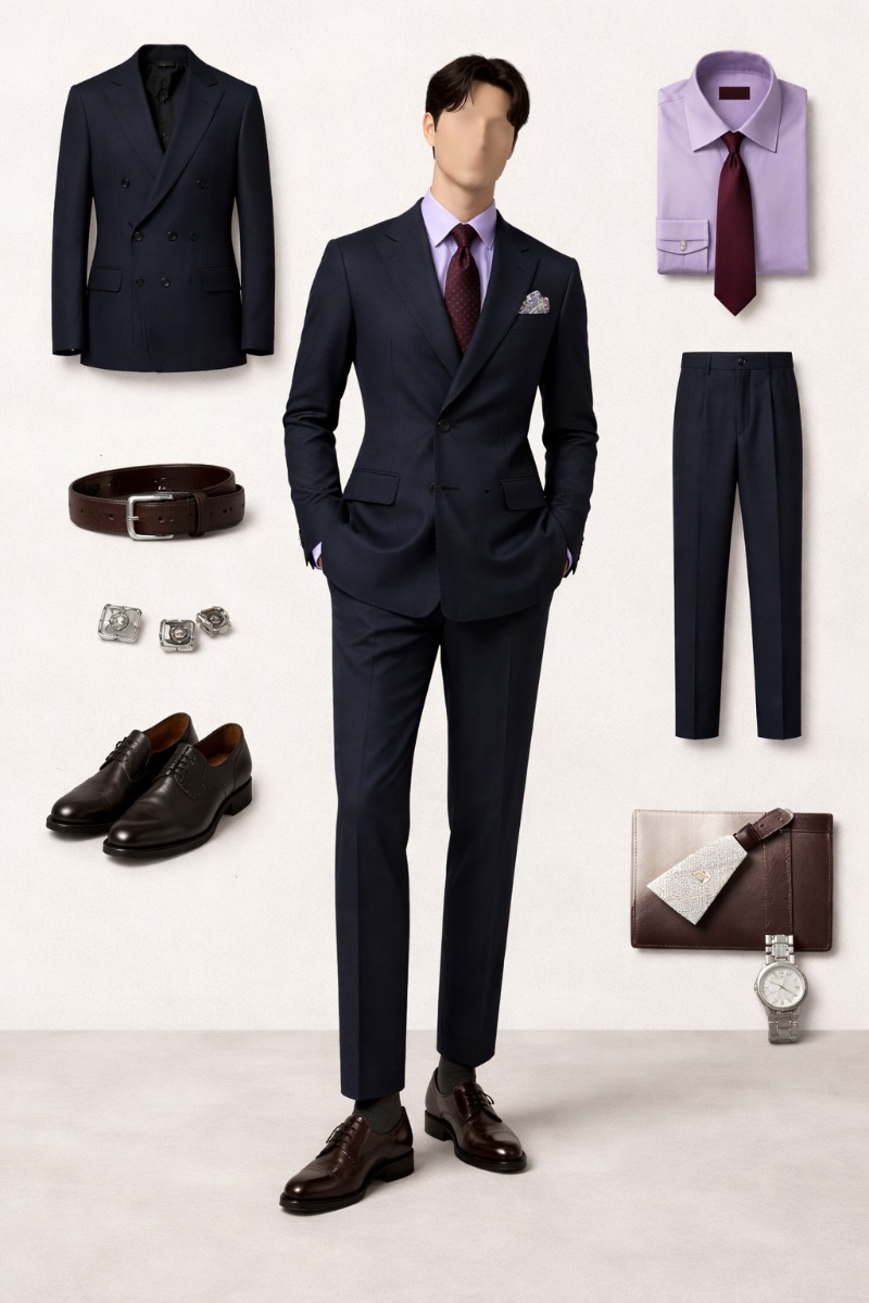 Navy Suit Lavender Shirt 15 navy suit lavender shirt 3