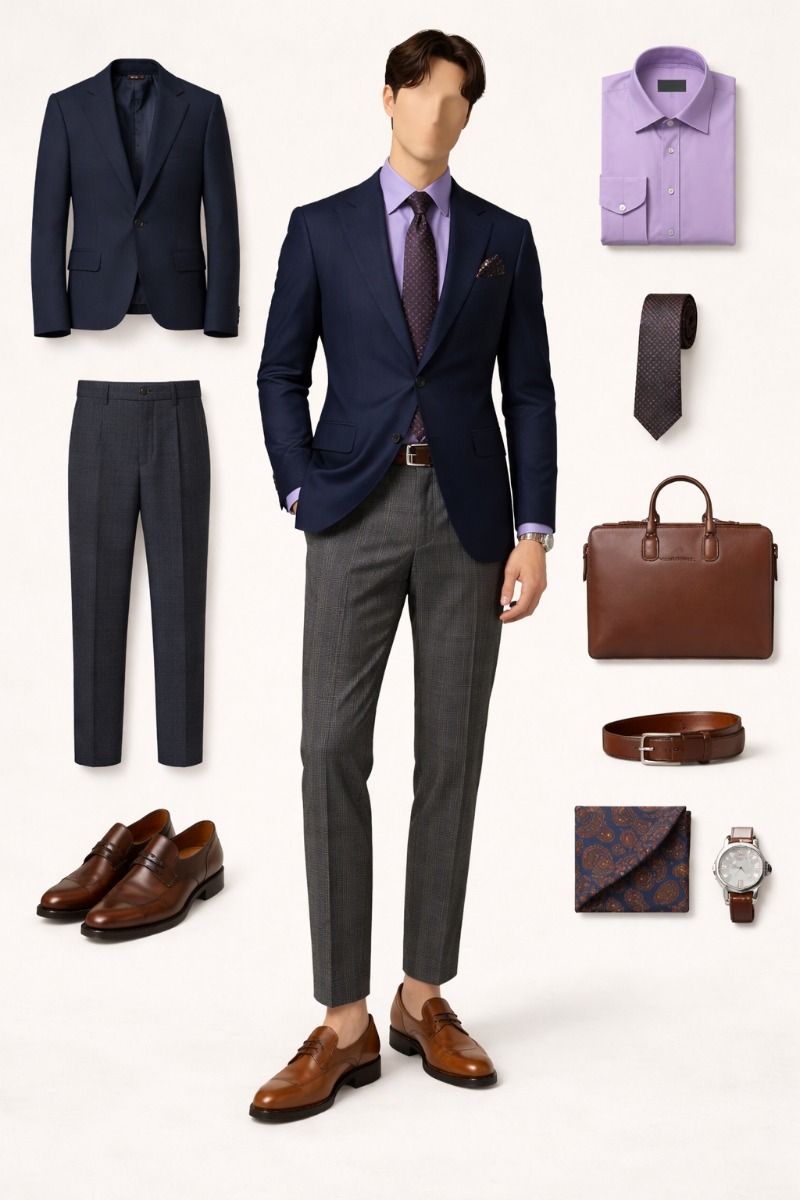 Navy Suit Lavender Shirt 17 navy suit lavender shirt 5