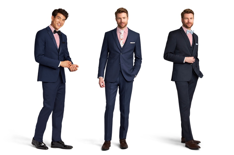 navy suit pink shirt 18