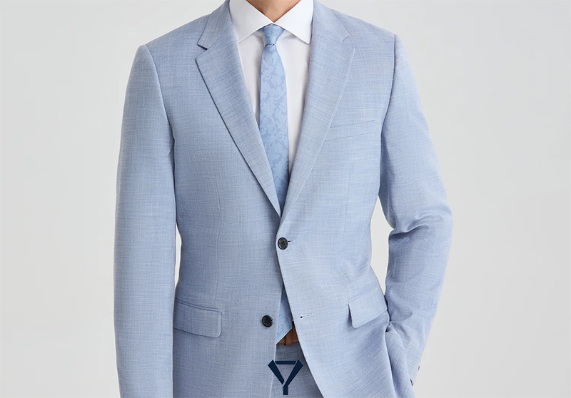 tie to wear with light blue suit 14