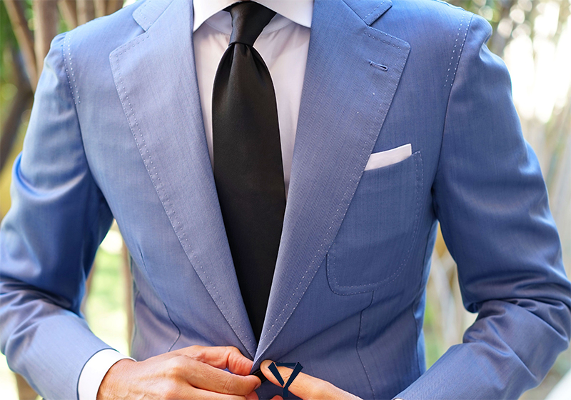 tie to wear with light blue suit 8