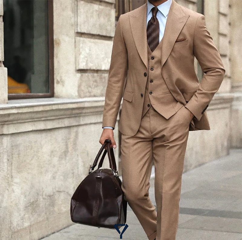 what color shirt to wear with a tan suit 10