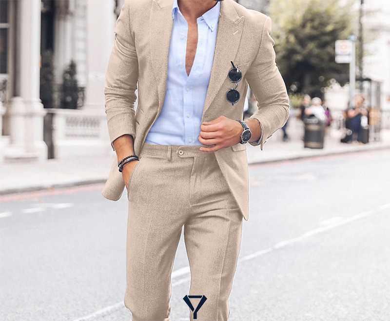 what color shirt to wear with a tan suit 14