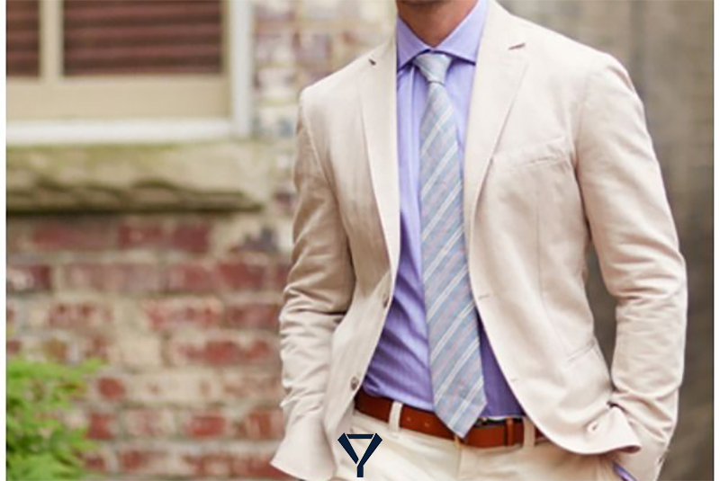 what color shirt to wear with a tan suit 5