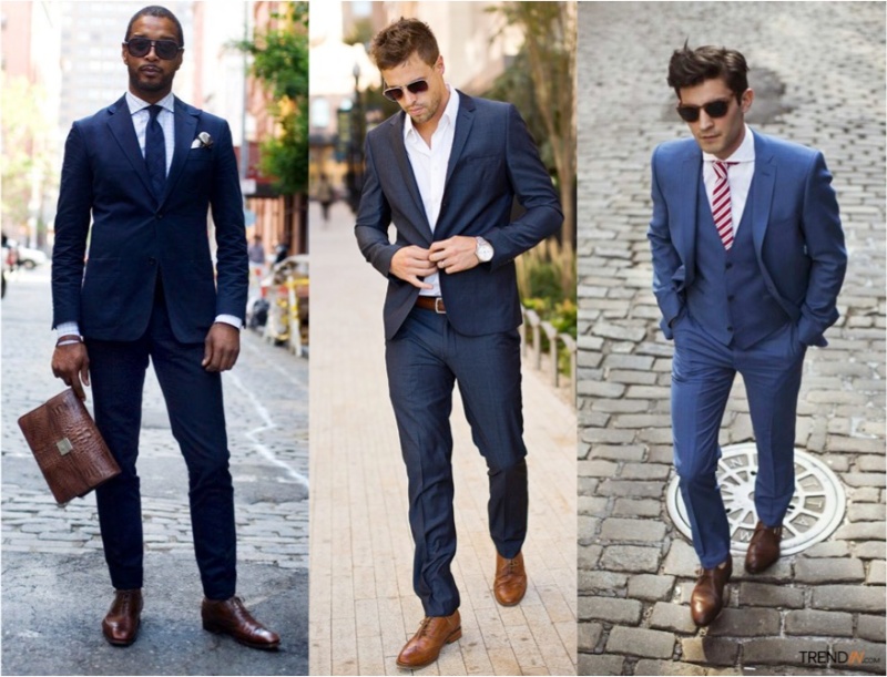 what color shirt to wear with blue suit 2