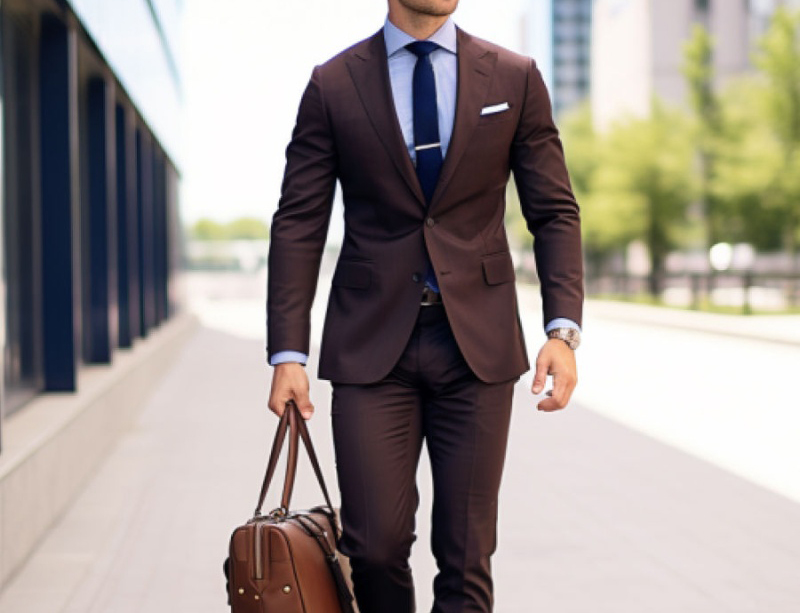 what color shirt to wear with brown suit 4