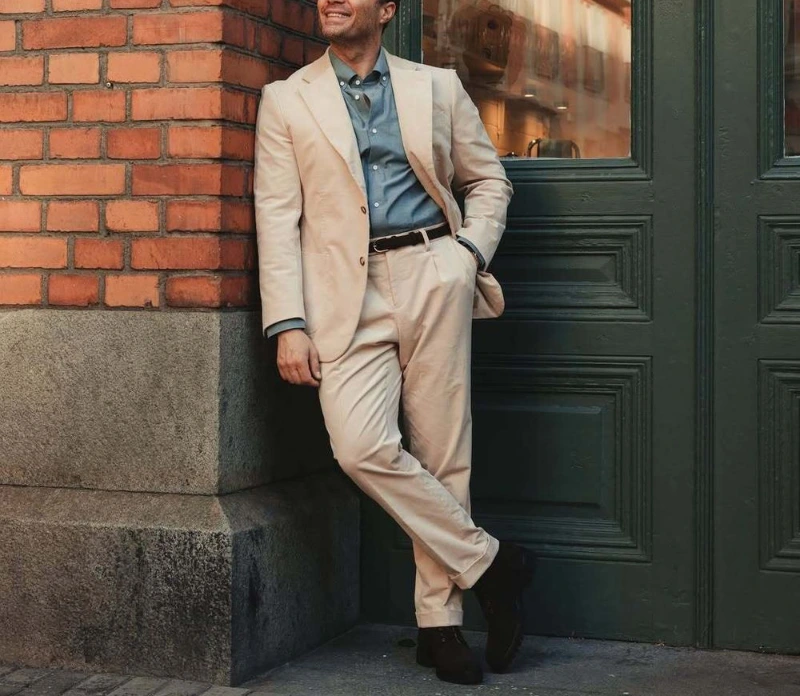 what color shirt with beige suit 10