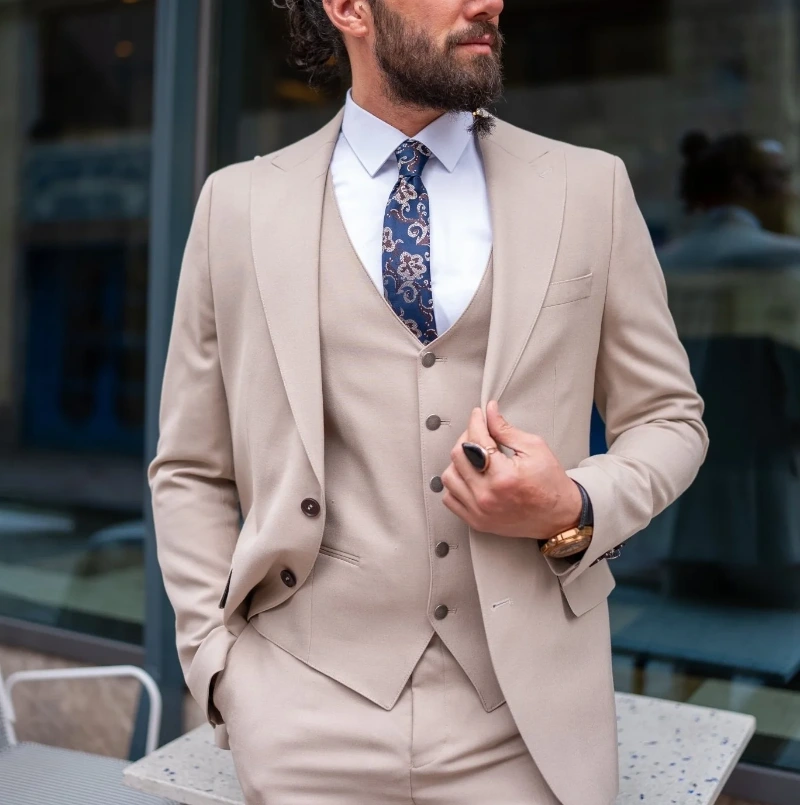 what color shirt with beige suit 13