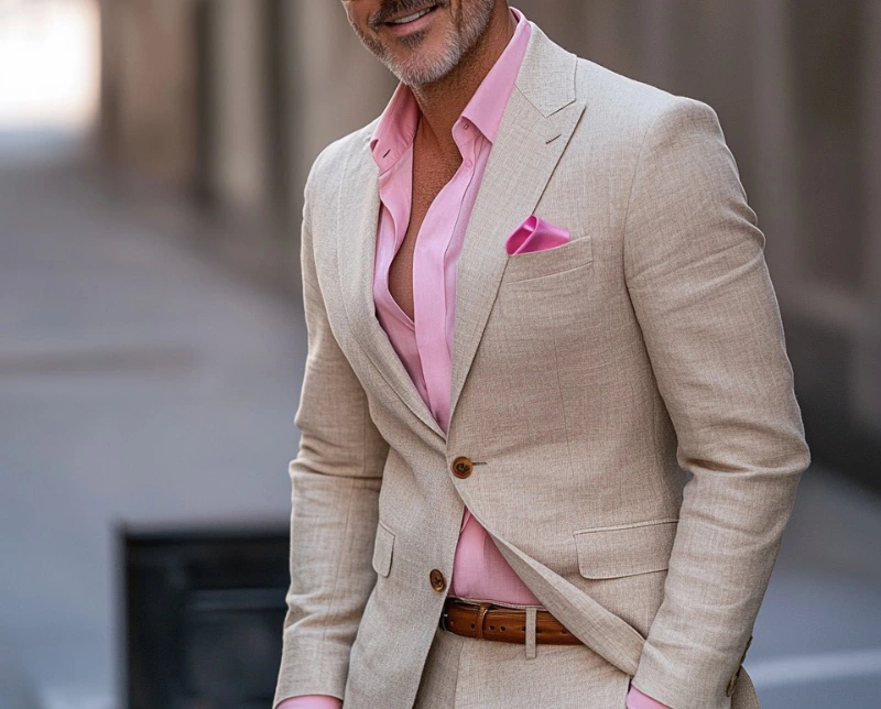 what color shirt with beige suit 4