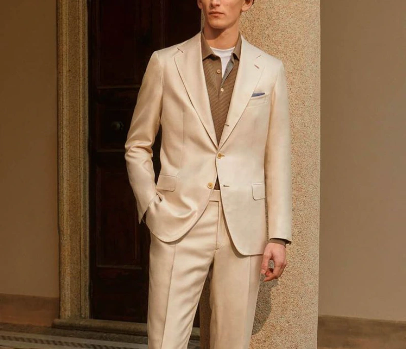 what color shirt with beige suit 7