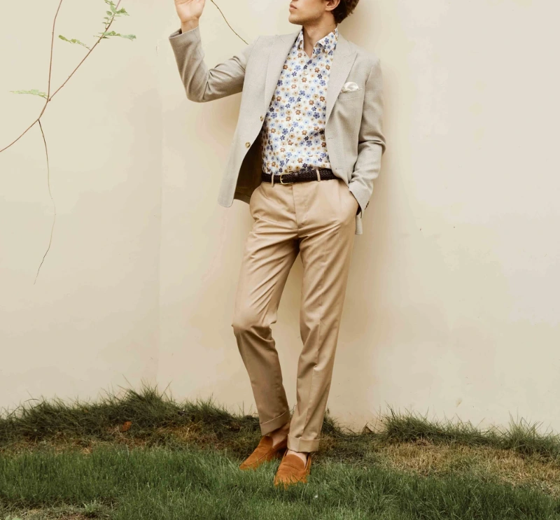 what color shirt with beige suit 9
