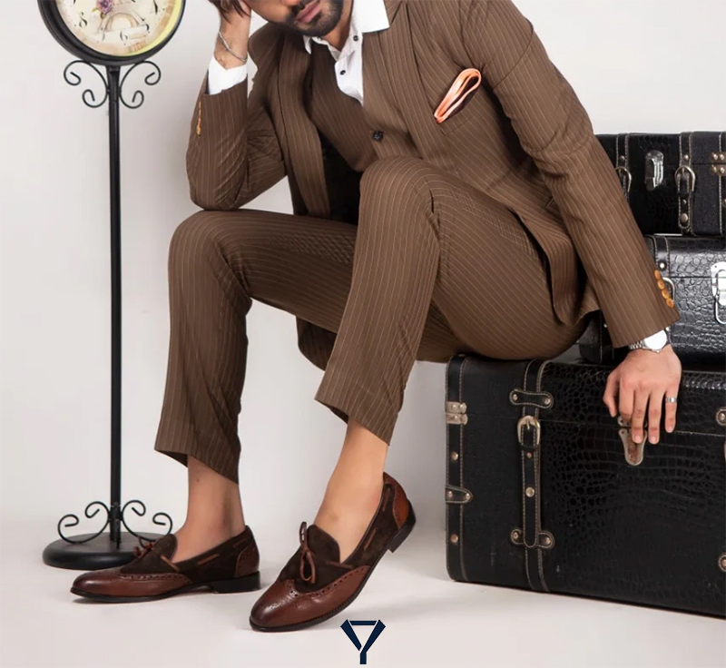 what color shoes to wear with brown suit 9