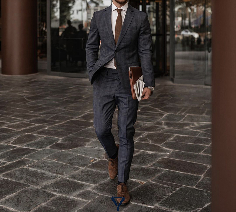 what color shoes to wear with charcoal suit 7