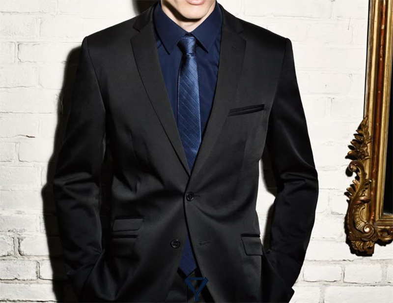 what color tie to wear with black suit 3