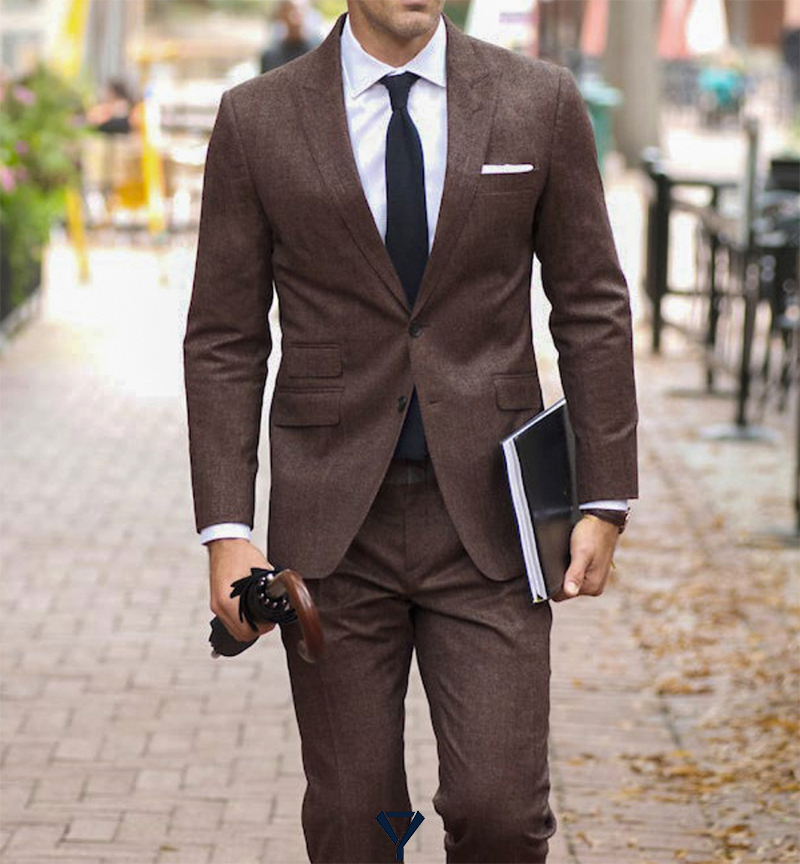 what color tie to wear with brown suit 10