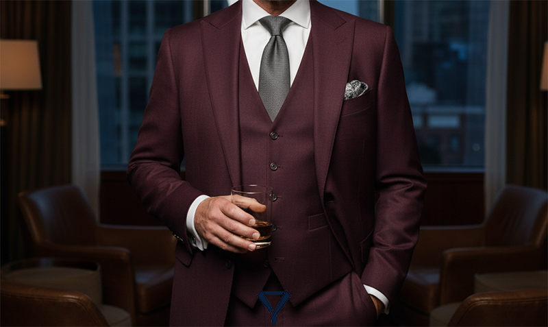 what color tie with burgundy suit 4